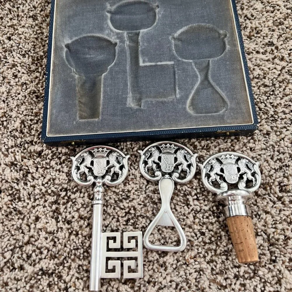 Vintage Brinckmann & Lange Silver Plated Bremen Bar Tools Set ( 1950's )